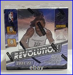 2021/22 Panini Revolution Basketball Factory Sealed Hobby Box 8 packs per box