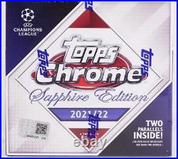 2021-22 Topps Chrome UEFA Champions League Sapphire Edition Box Sealed! New