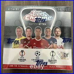 2021/22 Topps Match Attax CHROME UEFA Soccer HUGE Sealed HOBBY Box-AUTO 1 in 5
