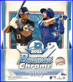 2021 Bowman Chrome Sealed Baseball Hobby Box 2 Autographs