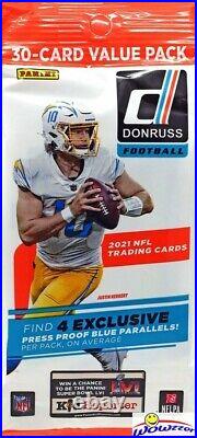 2021 Donruss Football Sealed JUMBO FAT CELLO Pack Box-360 Cards! 48 Parallels