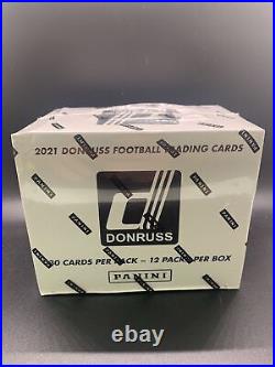 2021 Panini Donruss Football Cello/Fat Pack Box Sealed 12 packs 30 cards/pack