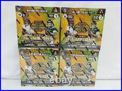 2021 Panini Illusions NFL Mega Box Football Cards LOT 4 New Sealed Box Damage