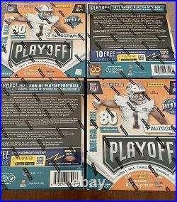 2021 Panini Playoff NFL Football Mega Box 80 Cards New Factory Sealed Lot Of (4)