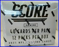 2021 Panini Score Football FACTORY SEALED CELLO FAT VALUE PACK BOX 480 CARDS
