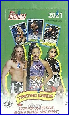 2021 TOPPS WWE HERITAGE WRESTLING HOBBY BOX FACTORY SEALED NEW 2 Hits Per Box