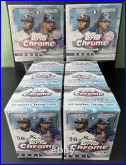 2021 Topps Chrome Baseball 2 Factory Sealed MEGA BOXES & 6 Sealed Blaster Boxes
