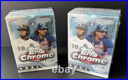 2021 Topps Chrome Baseball 2 Factory Sealed MEGA BOXES & 6 Sealed Blaster Boxes