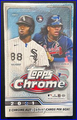 2021 Topps Chrome Baseball Hobby Box, Factory Sealed, 2 Autographs