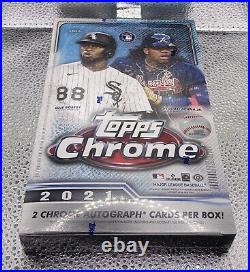 2021 Topps Chrome MLB Baseball Hobby Box 2 Autographs Brand New Factory Sealed