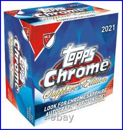2021 Topps MLS Chrome Sapphire Edition Soccer Factory Sealed Hobby Box Cards