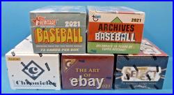 2021 Topps/Panini Factory Sealed 5 Blaster Boxes 185 Mint Cards