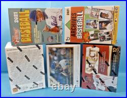 2021 Topps/Panini Factory Sealed 5 Blaster Boxes 185 Mint Cards