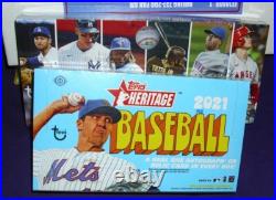 2022 & 2021 Topps Heritage Unopened Factory Sealed Hobby Ed Boxes 24 Packs Each
