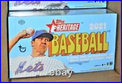 2022 & 2021 Topps Heritage Unopened Factory Sealed Hobby Ed Boxes 24 Packs Each