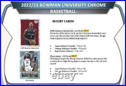 2022 2023 Bowman University Chrome Basketball Series Unopened Factory Sealed