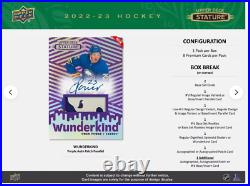 2022-23 NHL Upper Deck Stature Hockey Factory Sealed Hobby Box 1 Auto