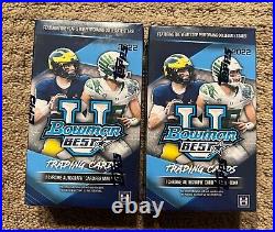 2022 23 Topps Bowman Best University Football TWO HOBBY MINI BOX Factory Sealed