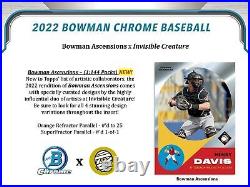 2022 Bowman Chrome Baseball FACTORY SEALED HOBBY LITE Box MINI DIAMONDS