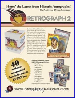 2022 Historic Autographs Retrograph 2 Factory Sealed Hobby Box 2022 Historic Autographs Retrograph 2 Factory Sealed Hobby Box