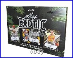 2022 Leaf Exotic Multi Sport Factory Sealed Hobby Box 1 Auto #ed to 10 or less