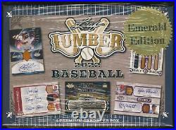 2022 Leaf Lumber Baseball Sealed EMERALD EDITION HOBBY BOX (4 Cards #/4 or Less)