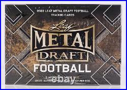 2022 Leaf Metal Draft Football SEALED JUMBO HOBBY BOX 9 Autos