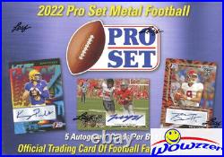 2022 Leaf PRO SET METAL Football Factory Sealed HOBBY Box-5 AUTOGRAPHS