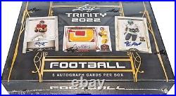 2022 Leaf Trinity Football Factory Sealed 5 Auto Autograph Per Hobby Box