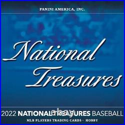 2022 Panini National Treasures Baseball Hobby Box Case of 4 Boxes Factory Sealed