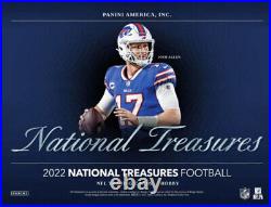 2022 Panini National Treasures Football Hobby Box Case of 4 Boxes Sealed NFL