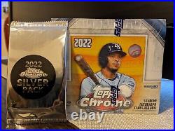 2022 Topps Chrome Baseball Jumbo HTA Factory Sealed Box 5 Autos + Silver Pack