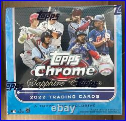 2022 Topps Chrome Sapphire Baseball Factory Sealed 8 Pack Box