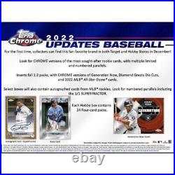 2022 Topps Chrome Update Baseball Hobby Box 12/14 Release Sealed