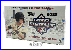 2022 Topps Pro Debut Baseball Factory Sealed Hobby Box 24 Packs 4 Autographs