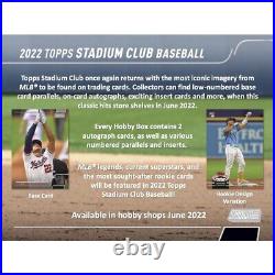 2022 Topps Stadium Club Baseball Factory Sealed Hobby Box Pre Sale