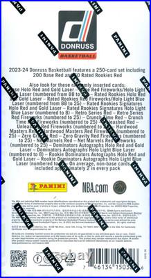 2023-24 Panini Donruss International Basketball Factory Sealed Hobby Box Wemby