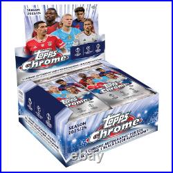 2023-24 Topps Chrome UEFA Club Competitions Sealed Jumbo Hobby Box 3 Autos