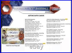 2023 Bowman's Best Baseball Factory Sealed Hobby Master Box MLB PRESALE 1-17-24