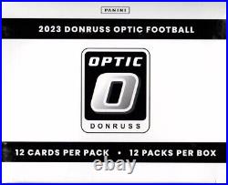 2023 Donruss Optic Football NFL Trading Cards 12 Pack Box 12 Cards Per Pack