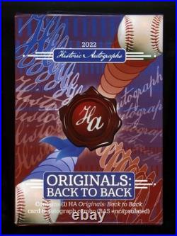 2023 Historic Autographs Originals Back to Back Baseball Factory Sealed Box