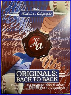 2023 Historic Autographs Originals Back to Back Baseball Factory Sealed Box