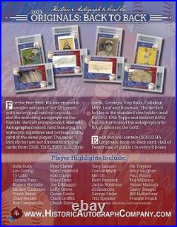 2023 Historic Autographs Originals Back to Back Baseball Factory Sealed Box