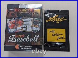 2023 LEAF ECLECTIC BASEBALL Factory Sealed Hobby BOX 4 Autographs + Bonus Pack