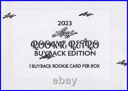 2023 Leaf Rookie Retro Buyback Edition Factory Sealed Hobby Box