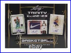 2023 Leaf Trinity Basketball SEALED HOBBY BOX 5 Autos Superstars/Legends/Logoman