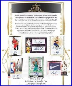 2023 Leaf Trinity Basketball SEALED HOBBY BOX 5 Autos Superstars/Legends/Logoman