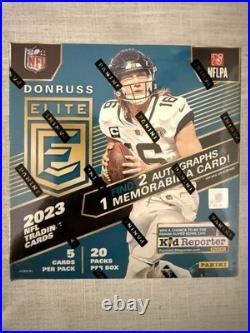 2023 Panini Donruss Elite NFL CARDS Factory Sealed Hobby Box 2 auto