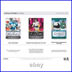 2023 Panini Plates & Patches Football Hobby Factory Sealed New