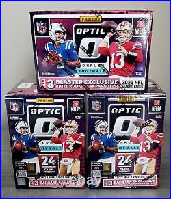 2023 Sealed Panini Donruss Optic NFL Football Blaster Box IN HAND LOT OF 3 NEW